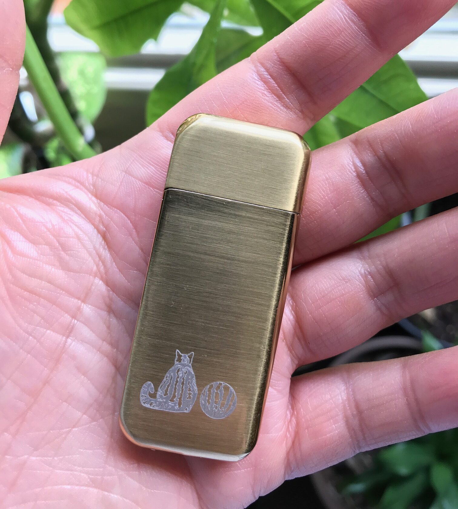 Brass refillable lighter